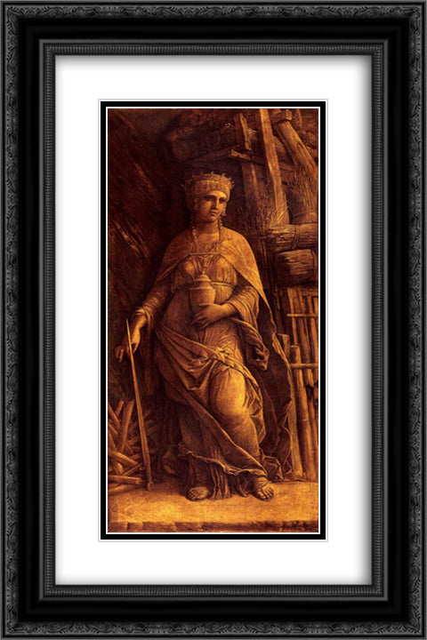 Dido 16x24 Black Ornate Wood Framed Art Print Poster with Double Matting by Mantegna, Andrea