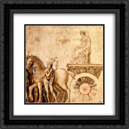 Julius Caesar on his triumphal car 20x20 Black Ornate Wood Framed Art Print Poster with Double Matting by Mantegna, Andrea