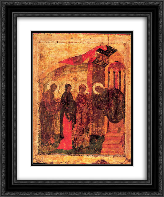 Presentation of Jesus at the Temple 20x24 Black Ornate Wood Framed Art Print Poster with Double Matting by Rublev, Andrei