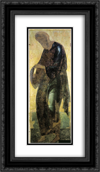 Saint Andrew 14x24 Black Ornate Wood Framed Art Print Poster with Double Matting by Rublev, Andrei