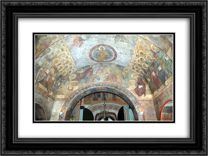 The Last Judgement 24x18 Black Ornate Wood Framed Art Print Poster with Double Matting by Rublev, Andrei
