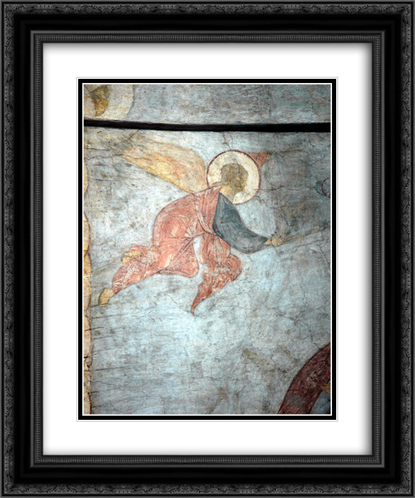 The Last Judgement Angel 20x24 Black Ornate Wood Framed Art Print Poster with Double Matting by Rublev, Andrei