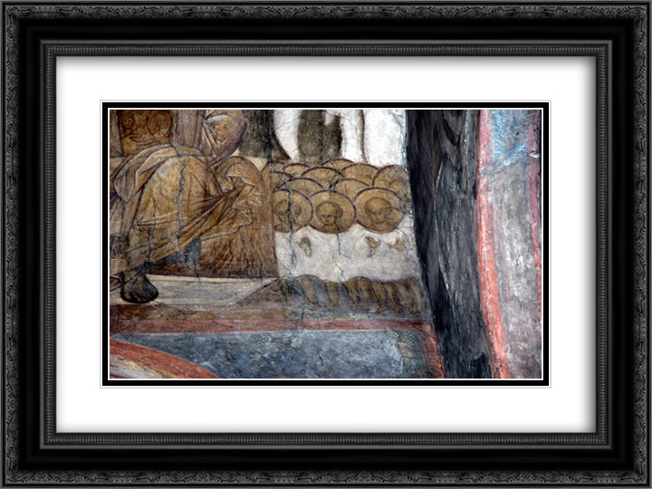 The Last Judgement The souls of righteous 24x18 Black Ornate Wood Framed Art Print Poster with Double Matting by Rublev, Andrei