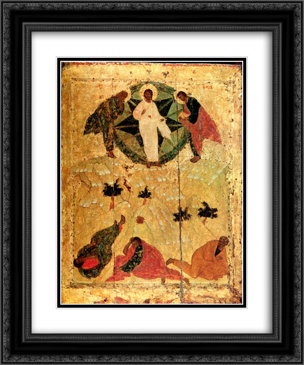 Transfiguration of Jesus 20x24 Black Ornate Wood Framed Art Print Poster with Double Matting by Rublev, Andrei