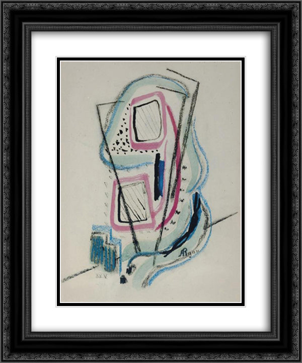 XXV 20x24 Black Ornate Wood Framed Art Print Poster with Double Matting by Ryan, Anne