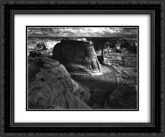 Canyon de Chelly 24x20 Black Ornate Wood Framed Art Print Poster with Double Matting by Adams, Ansel