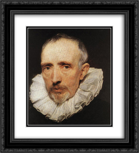 Cornelis van der Geest 20x22 Black Ornate Wood Framed Art Print Poster with Double Matting by van Dyck, Anthony