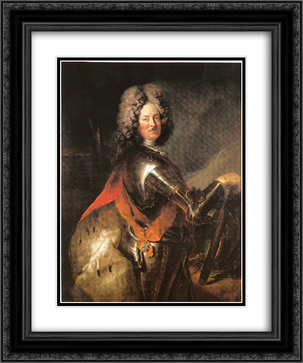 Philipp Wilhelm of Brandenburg Schwedt 20x24 Black Ornate Wood Framed Art Print Poster with Double Matting by Pesne, Antoine