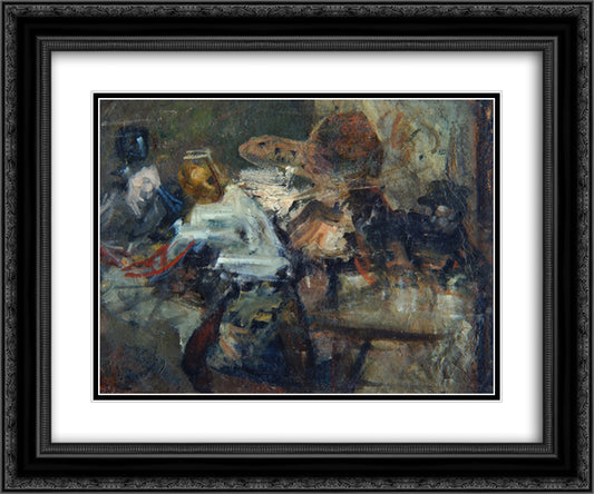 In a Studio 24x20 Black Ornate Wood Framed Art Print Poster with Double Matting by Azbe, Anton