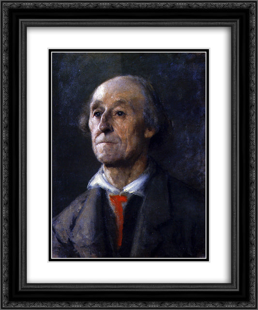 Portrait of a Bavarian man 20x24 Black Ornate Wood Framed Art Print Poster with Double Matting by Azbe, Anton