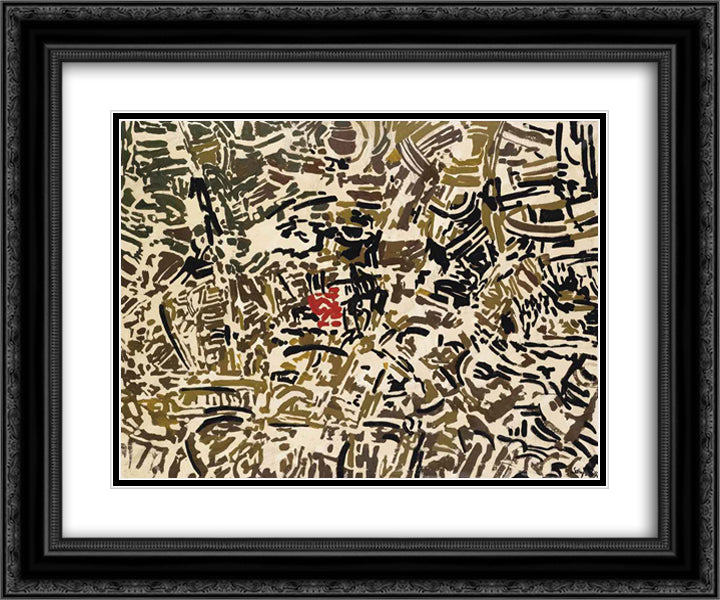 Metropoli 24x20 Black Ornate Wood Framed Art Print Poster with Double Matting by Sanfilippo, Antonio
