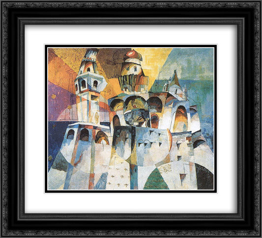 Bells. Ivan the Great Bell 22x20 Black Ornate Wood Framed Art Print Poster with Double Matting by Lentulov, Aristarkh