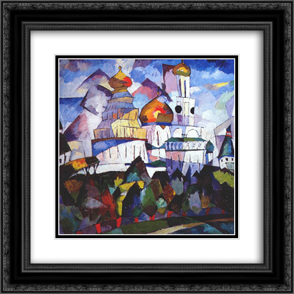 Churches, New Jerusalem 20x20 Black Ornate Wood Framed Art Print Poster with Double Matting by Lentulov, Aristarkh