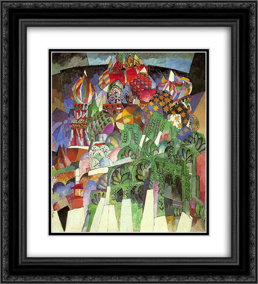 Saint Basil's Cathedral 20x22 Black Ornate Wood Framed Art Print Poster with Double Matting by Lentulov, Aristarkh