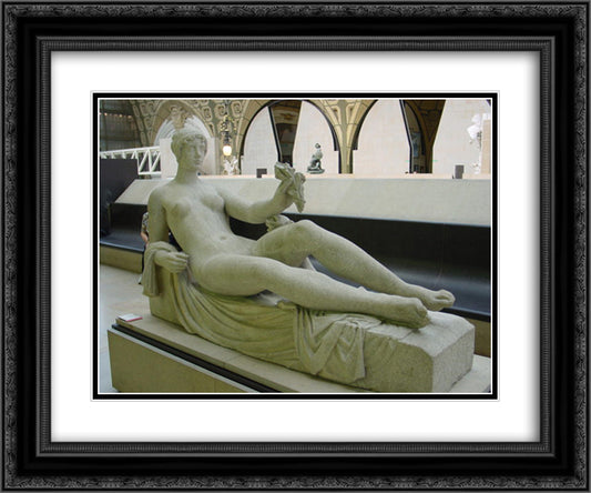 Monument a Paul Cezanne 24x20 Black Ornate Wood Framed Art Print Poster with Double Matting by Maillol, Aristide