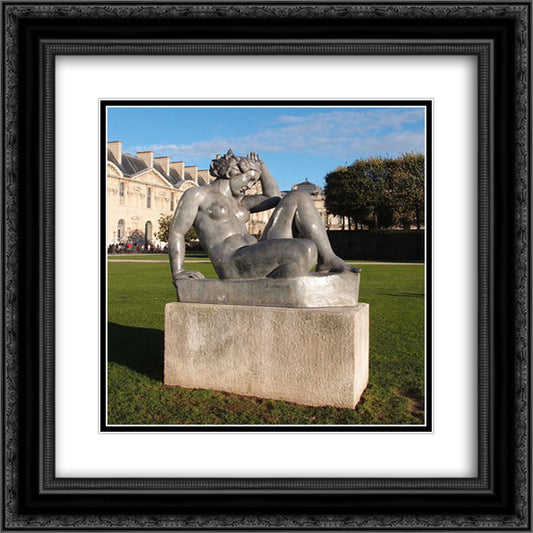 The Mountain 20x20 Black Ornate Wood Framed Art Print Poster with Double Matting by Maillol, Aristide