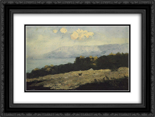 Crimea 24x18 Black Ornate Wood Framed Art Print Poster with Double Matting by Kuindzhi, Arkhip