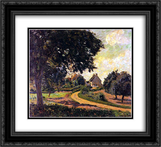 Apres la pluie 22x20 Black Ornate Wood Framed Art Print Poster with Double Matting by Guillaumin, Armand