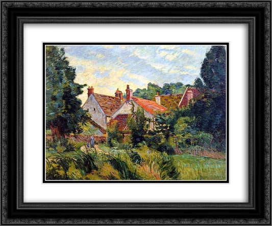 Epinay-sur-Orge 24x20 Black Ornate Wood Framed Art Print Poster with Double Matting by Guillaumin, Armand