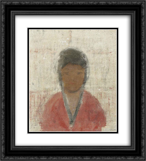 Chinita de El Playon 20x22 Black Ornate Wood Framed Art Print Poster with Double Matting by Reveron, Armando