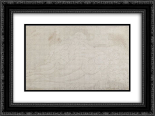 Dos figuras 24x18 Black Ornate Wood Framed Art Print Poster with Double Matting by Reveron, Armando