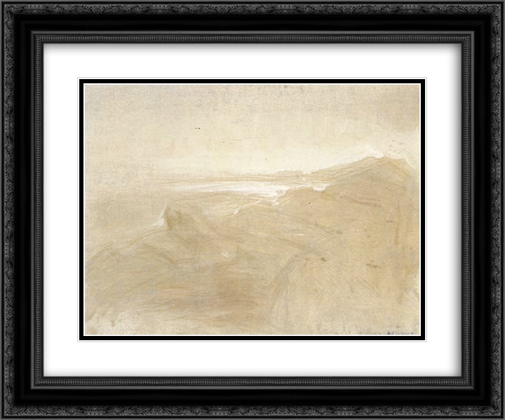 Paisaje blanco 24x20 Black Ornate Wood Framed Art Print Poster with Double Matting by Reveron, Armando
