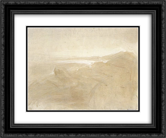 Paisaje blanco 24x20 Black Ornate Wood Framed Art Print Poster with Double Matting by Reveron, Armando