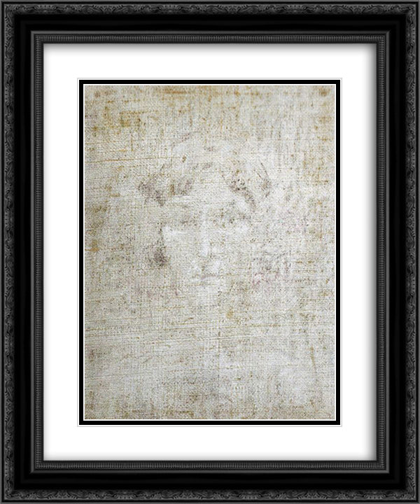 Rostro blanco 20x24 Black Ornate Wood Framed Art Print Poster with Double Matting by Reveron, Armando