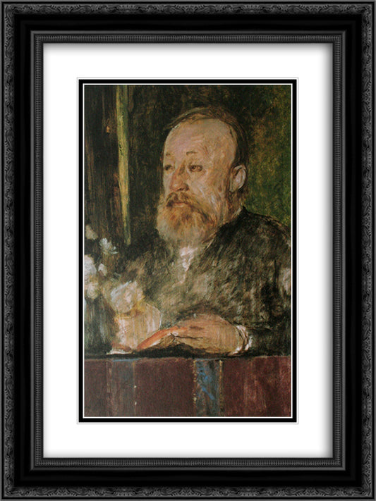 Gottfried Keller 18x24 Black Ornate Wood Framed Art Print Poster with Double Matting by Bocklin, Arnold