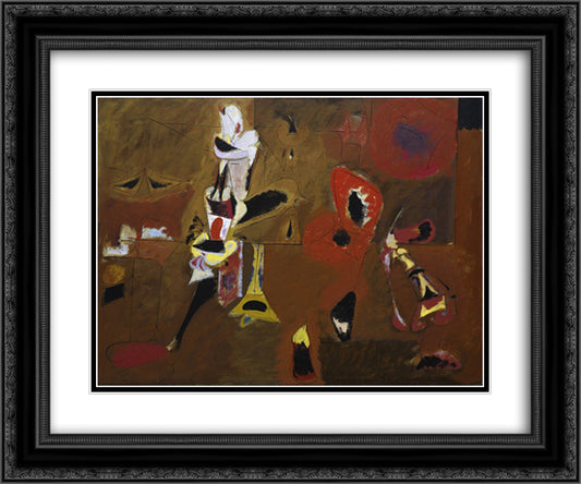 Agony 24x20 Black Ornate Wood Framed Art Print Poster with Double Matting by Gorky, Arshile