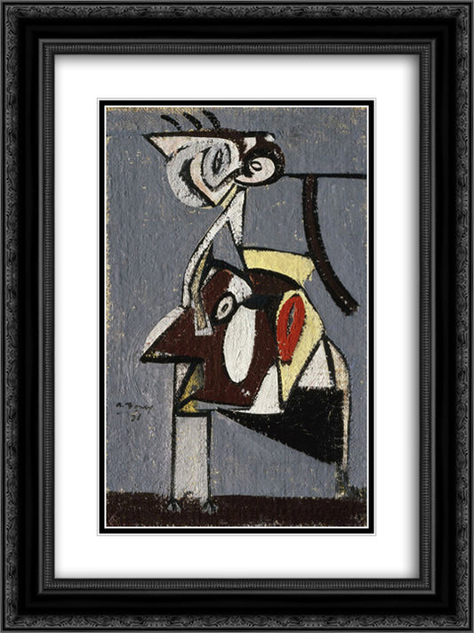 Child of an Idumean Night (Composition No. 4) 18x24 Black Ornate Wood Framed Art Print Poster with Double Matting by Gorky, Arshile