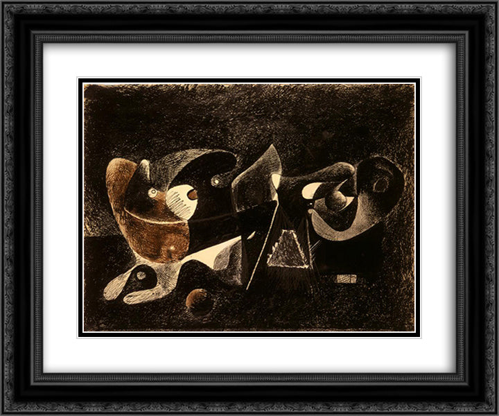 Night-time, Enigma, and Nostalgia 24x20 Black Ornate Wood Framed Art Print Poster with Double Matting by Gorky, Arshile