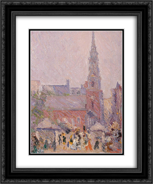 Park Street Church 20x24 Black Ornate Wood Framed Art Print Poster with Double Matting by Gorky, Arshile