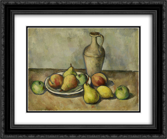 Pears, Peaches, and Pitcher 24x20 Black Ornate Wood Framed Art Print Poster with Double Matting by Gorky, Arshile