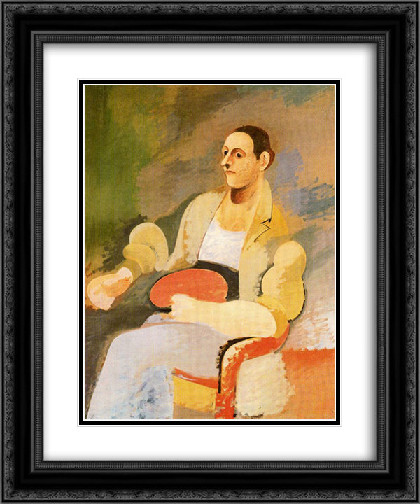 Portrait of Master Bill 20x24 Black Ornate Wood Framed Art Print Poster with Double Matting by Gorky, Arshile