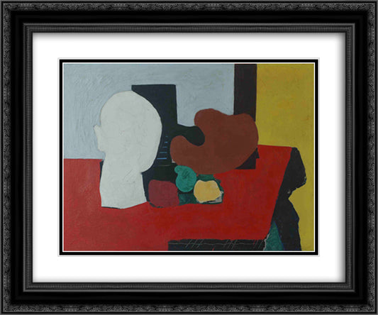 Still Life (Red and Yellow) 24x20 Black Ornate Wood Framed Art Print Poster with Double Matting by Gorky, Arshile