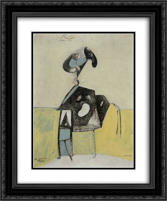 The Raven (Composition No. 3) 20x24 Black Ornate Wood Framed Art Print Poster with Double Matting by Gorky, Arshile