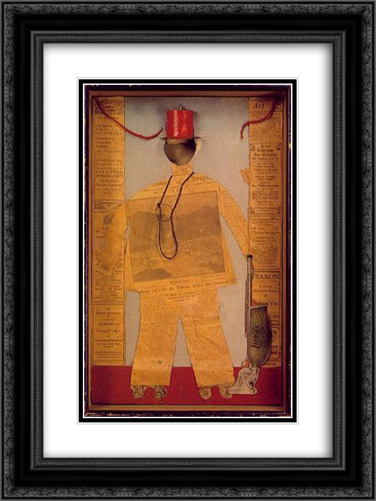 The Critic 18x24 Black Ornate Wood Framed Art Print Poster with Double Matting by Dove, Arthur