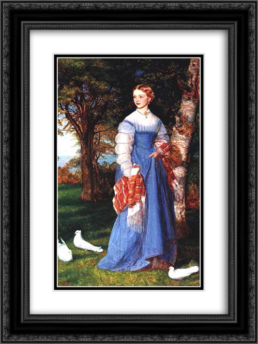 Portrait of Mrs. Louisa Jenner 18x24 Black Ornate Wood Framed Art Print Poster with Double Matting by Hughes, Arthur