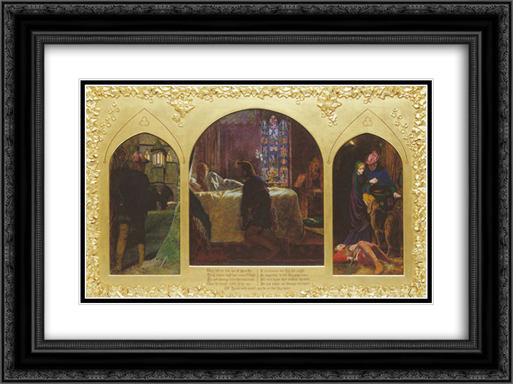 The Eve of St. Agnes 24x18 Black Ornate Wood Framed Art Print Poster with Double Matting by Hughes, Arthur