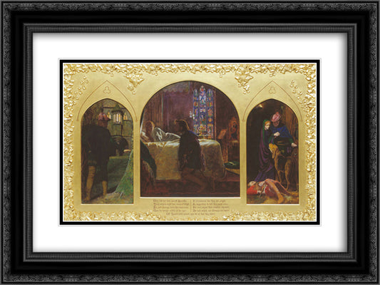 The Eve of St. Agnes 24x18 Black Ornate Wood Framed Art Print Poster with Double Matting by Hughes, Arthur