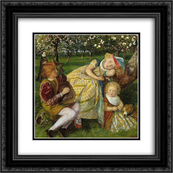 The King's Orchard 20x20 Black Ornate Wood Framed Art Print Poster with Double Matting by Hughes, Arthur