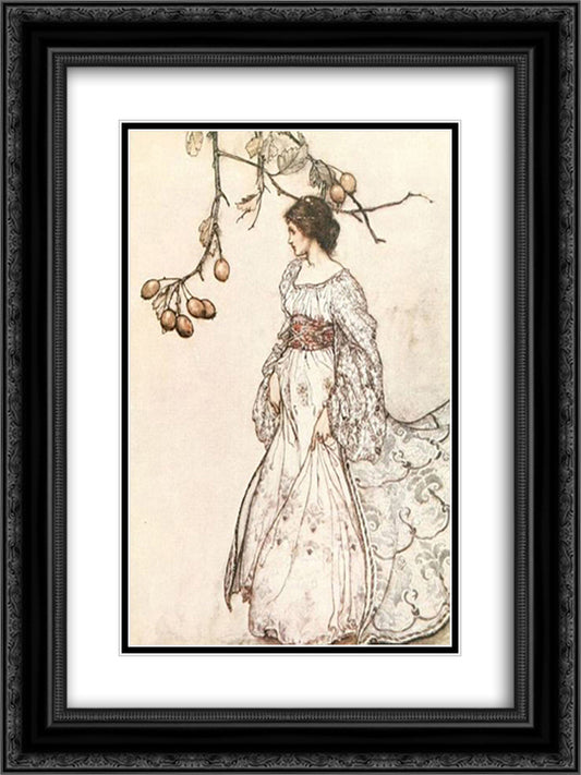 Looking very undancey indeed 18x24 Black Ornate Wood Framed Art Print Poster with Double Matting by Rackham, Arthur