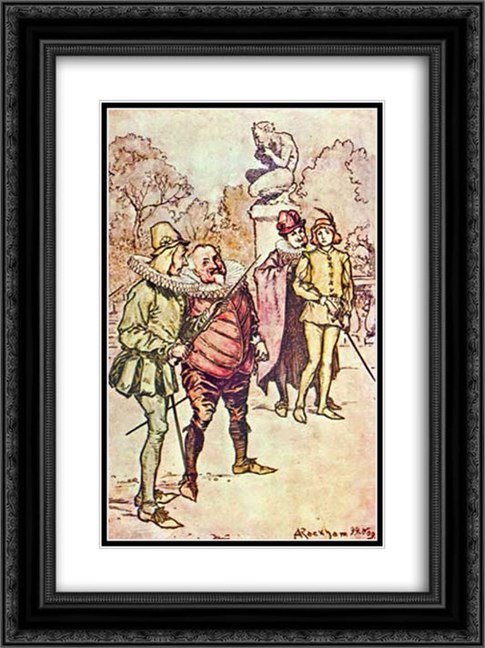 She began to think of confessing that she was a Woman 18x24 Black Ornate Wood Framed Art Print Poster with Double Matting by Rackham, Arthur