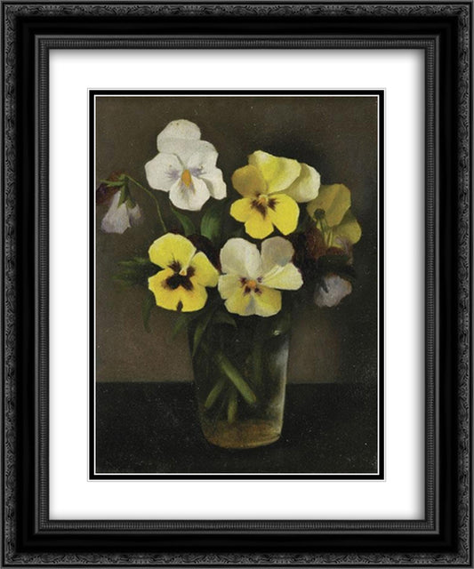 Flowers 20x24 Black Ornate Wood Framed Art Print Poster with Double Matting by Segal, Arthur