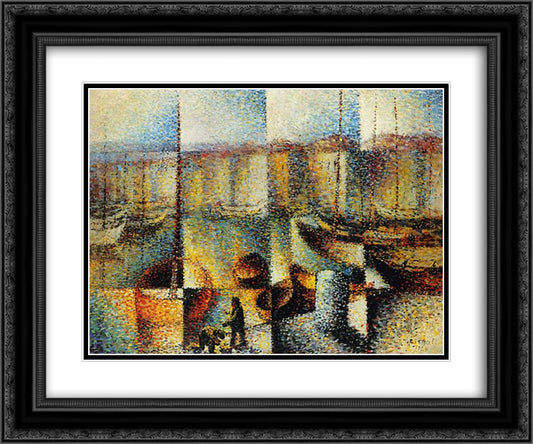 Marseilles 24x20 Black Ornate Wood Framed Art Print Poster with Double Matting by Segal, Arthur