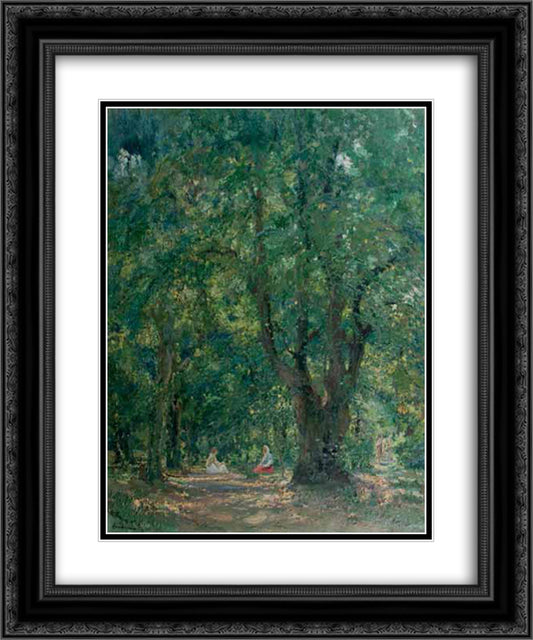 In the Hertza Forest 20x24 Black Ornate Wood Framed Art Print Poster with Double Matting by Verona, Arthur