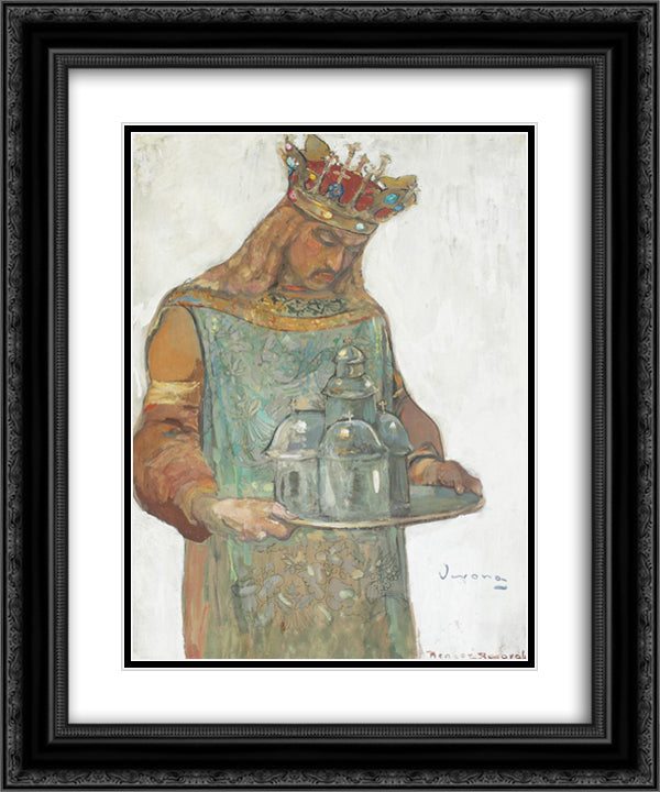 Neagoe Basarab (Study) 20x24 Black Ornate Wood Framed Art Print Poster with Double Matting by Verona, Arthur