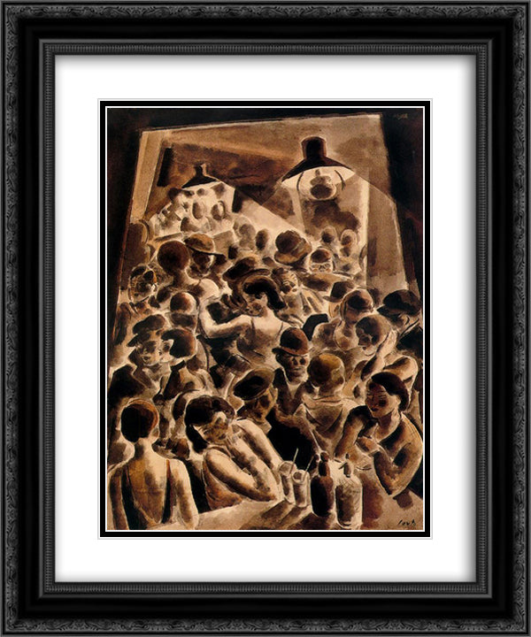 Ball 20x24 Black Ornate Wood Framed Art Print Poster with Double Matting by Souto, Arturo