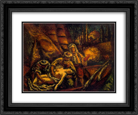 Composition (Rapture) 24x20 Black Ornate Wood Framed Art Print Poster with Double Matting by Souto, Arturo